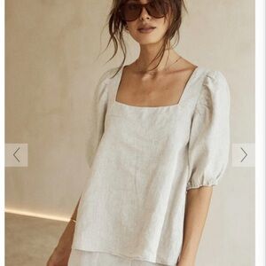 DISSH Linen Amie Babydoll Top/ Blouse